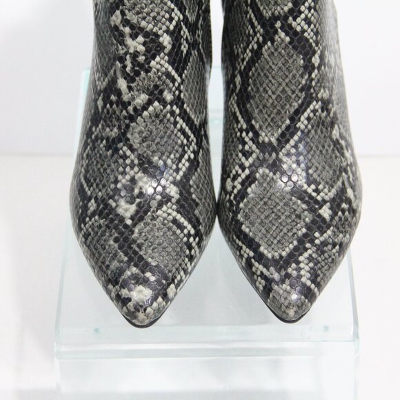 Ann Taylor Kitten Heel Booties sz 8 Women Faux Leather Boots snakeskin print - Picture 5 of 10